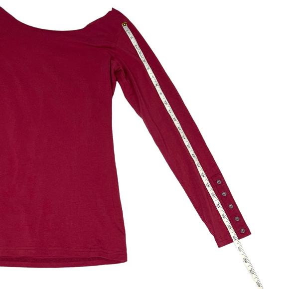 Matilda Jane Character Counts Shirt Maroon Long Sleeve Button Cuff Top Women's M - Picture 7 of 13